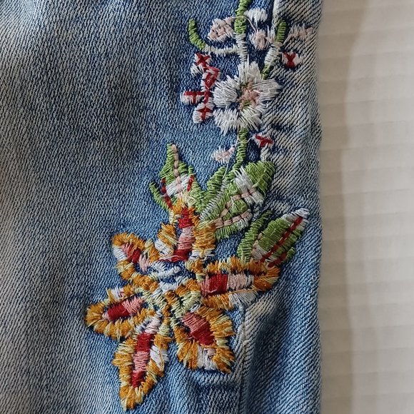 Indigo Rein Stretch Ankle Skinny Jean with Embroidery size 13 - Picture 4 of 8